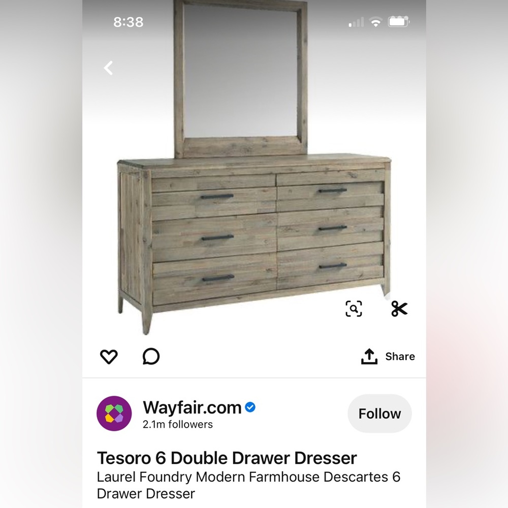 ISO discontinued laurel foundry Descartes dresser
